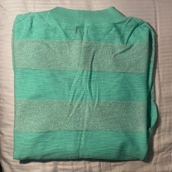 Express Long Sleeve V neck sparkly thin sweater - Picture 3 of 3